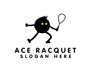 Racquet - Squash Sport Racket logo design