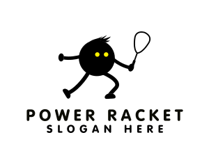 Racket - Squash Sport Racket logo design
