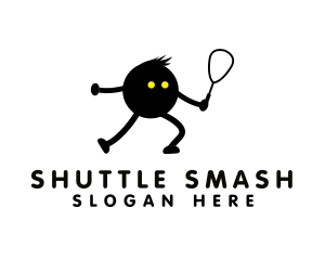 Badminton - Squash Sport Racket logo design
