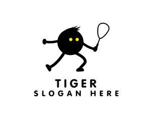 Squash Sport Racket logo design
