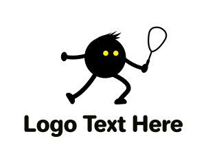 Racket - Squash Sport Mascot logo design