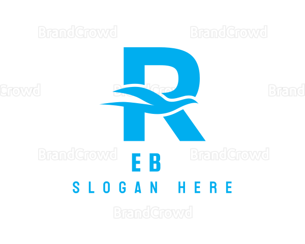 Blue Bird Letter R Logo