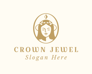 Golden Queen Beauty  logo design