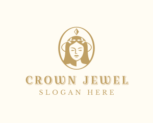 Golden Queen Beauty  logo design