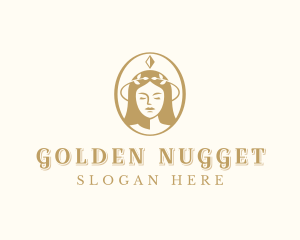 Golden Queen Beauty  logo design