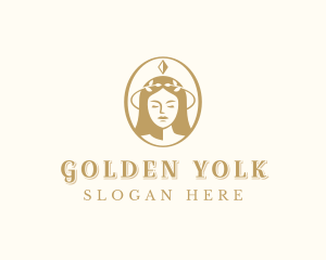 Golden Queen Beauty  logo design