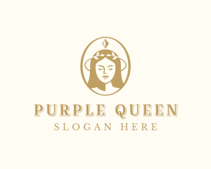 Golden Queen Beauty  logo design