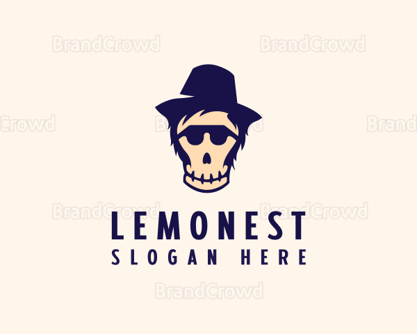 Halloween Skull Hat Logo