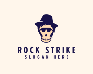 Halloween Skull Hat logo design