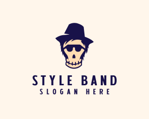 Halloween Skull Hat logo design