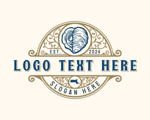 Oyster - Massachusetts Oyster Seafood logo design