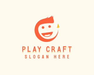 Kiddie Origami Plane logo design