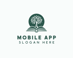 Tutoring - Learning Book Tree logo design