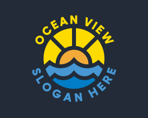 Sunshine Ocean Wave logo design