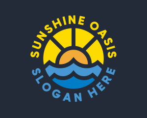 Sunshine Ocean Wave logo design