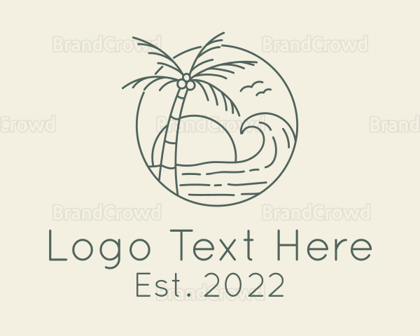 Sunset Beach Wave Logo