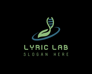 DNA Biotech Leaf logo design