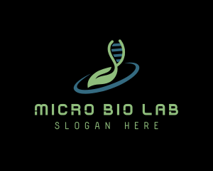 DNA Biotech Leaf logo design