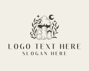 Holistic - Mushroom Organic Healing logo design