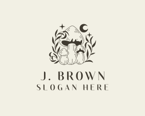 Shrooms - Mushroom Organic Healing logo design