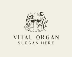 Mushroom Organic Healing logo design