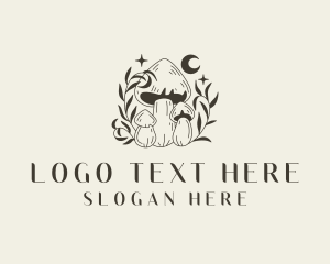 Botany - Mushroom Organic Healing logo design