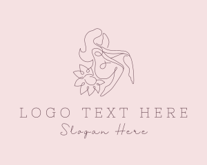 Flawless - Flower Nude Model logo design