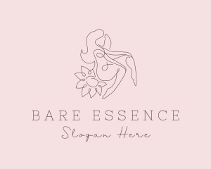 Flower Nude Model  logo design