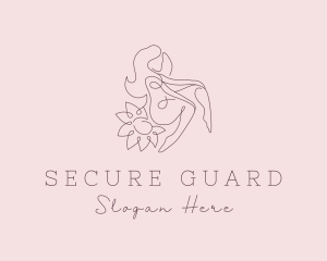 Skin Clinic - Flower Nude Model logo design