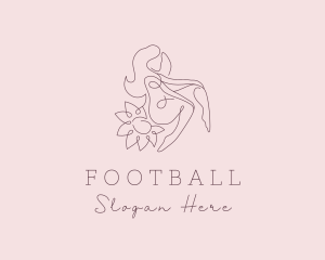 Sexy - Flower Nude Model logo design