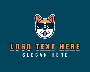 Veterinarian - Cool Dog Glasses logo design