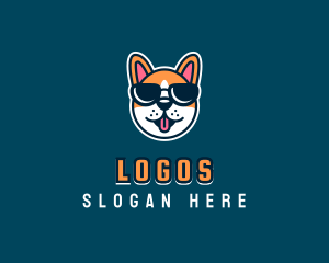 Pet - Cool Dog Glasses logo design