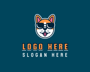 Puppy - Cool Dog Glasses logo design