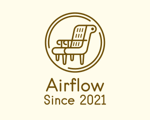 Armchair Furniture Badge logo design