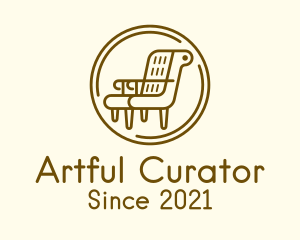 Armchair Furniture Badge logo design