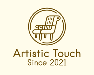 Armchair Furniture Badge logo design