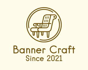 Armchair Furniture Badge logo design