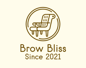 Armchair Furniture Badge logo design