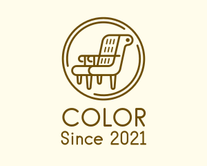 Armchair Furniture Badge logo design