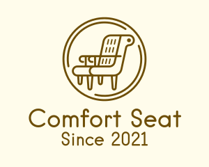 Armchair Furniture Badge logo design