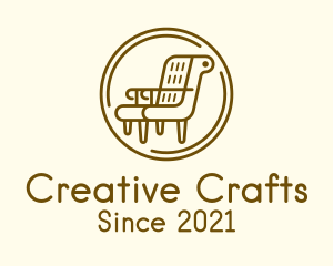 Armchair Furniture Badge logo design