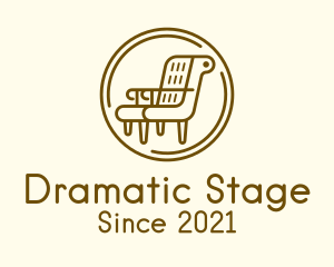 Armchair Furniture Badge logo design