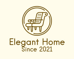 Furniture - Armchair Furniture Badge logo design