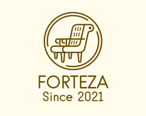 Armchair Furniture Badge logo design