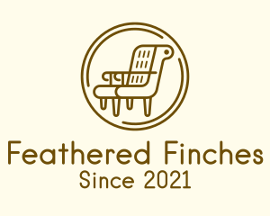 Armchair Furniture Badge logo design