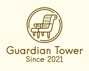 Armchair Furniture Badge logo design