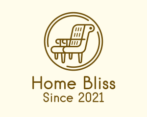 Armchair Furniture Badge logo design