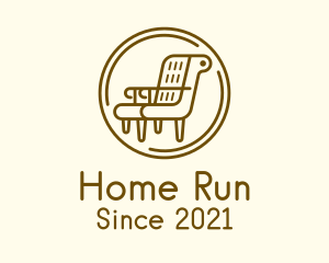 Armchair Furniture Badge logo design