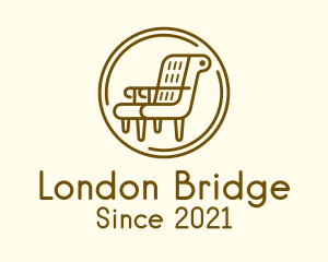 Armchair Furniture Badge logo design