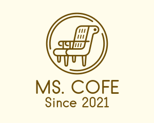 Armchair Furniture Badge logo design